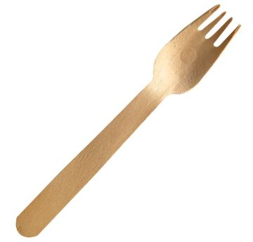 Biodegradable fork | birch wood (2400 pcs.)