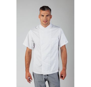 Chef's jacket Mikrofibra with short sleeves, White