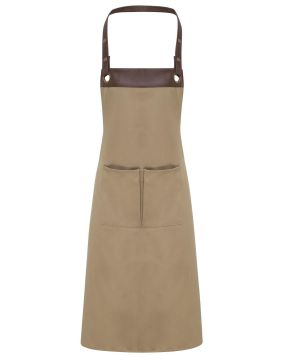 Apron with leather black