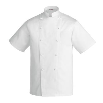 Cotton chef's jacket with short sleeves