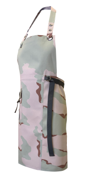 Camouflage apron with details