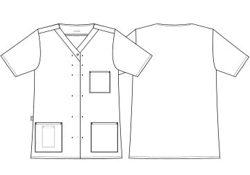 Unisex marškiniai V-formos kaklu