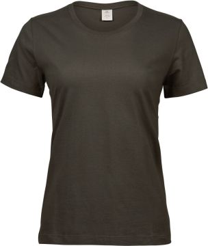Švelnūs moteriški medvilniniai marškinėliai, neutralių spalvų