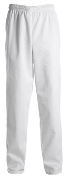 White unisex trousers