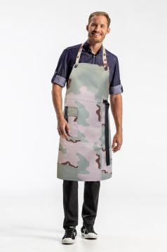 Camouflage apron with details