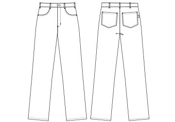 Men's pants, jeans cut