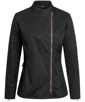 Ladies chef's jacket with a zipper