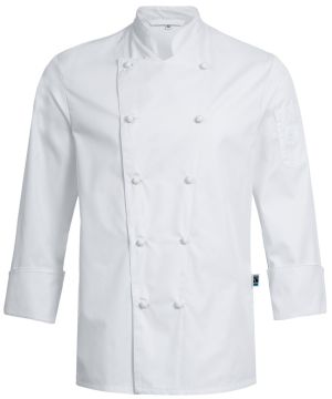 Chef's jacket with fabric buttons