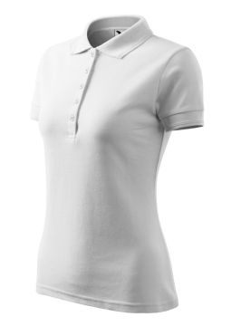 Balti moteriški polo marškinėliai