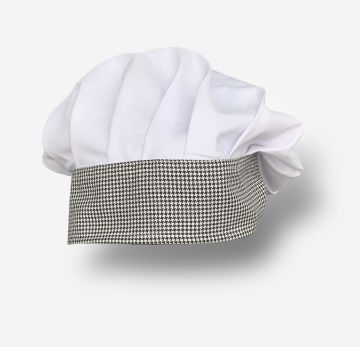 Chef's hat with check pattern