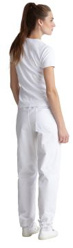 Unisex jogging pants, white and blue